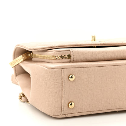Chanel Caviar Quilted Medium Business Affinity Flap Beige 9 of 10