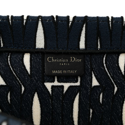 Christian Dior Canvas Embroidered Medium Miss Dior Graffiti Book Tote White Deep Blue 6 of 11