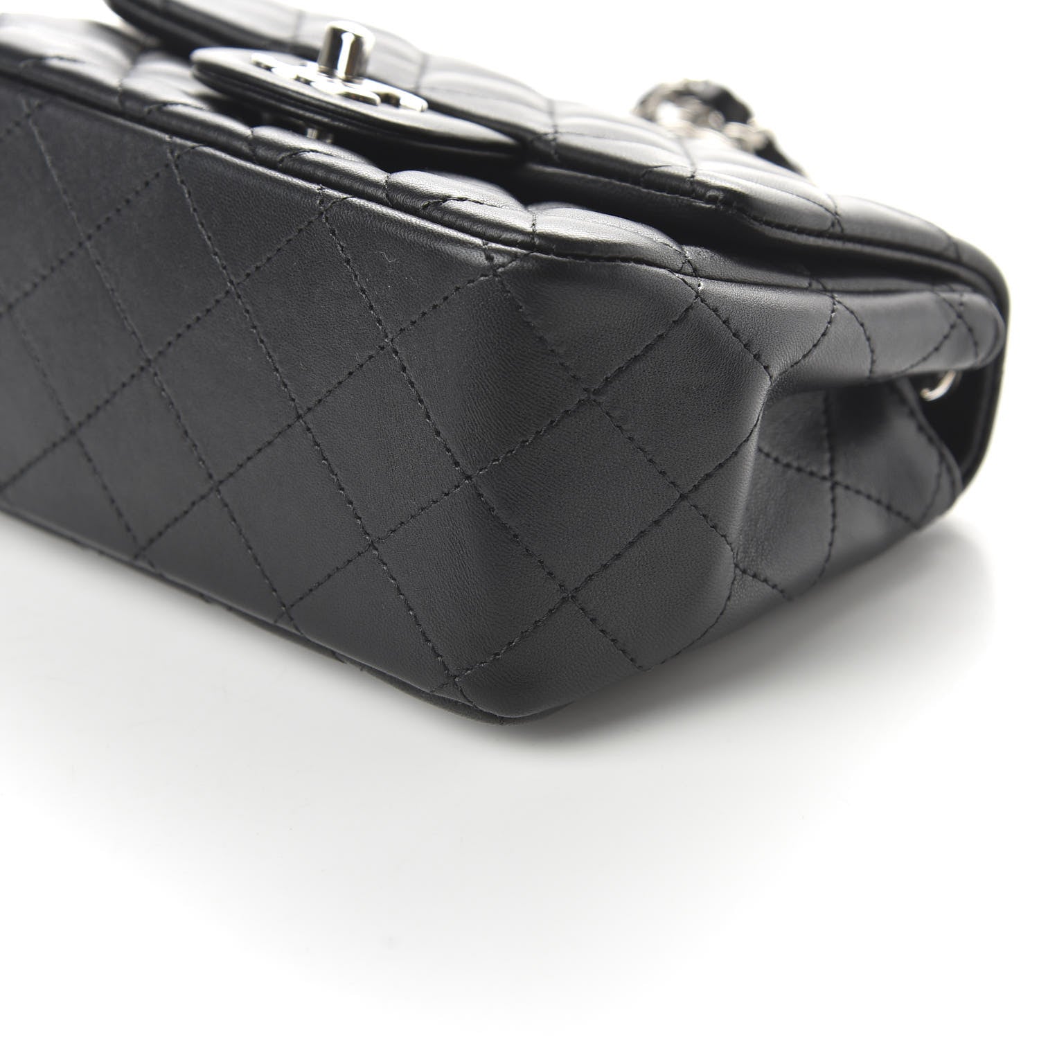 Chanel Lambskin Quilted Mini Square Flap Black 7 of 10