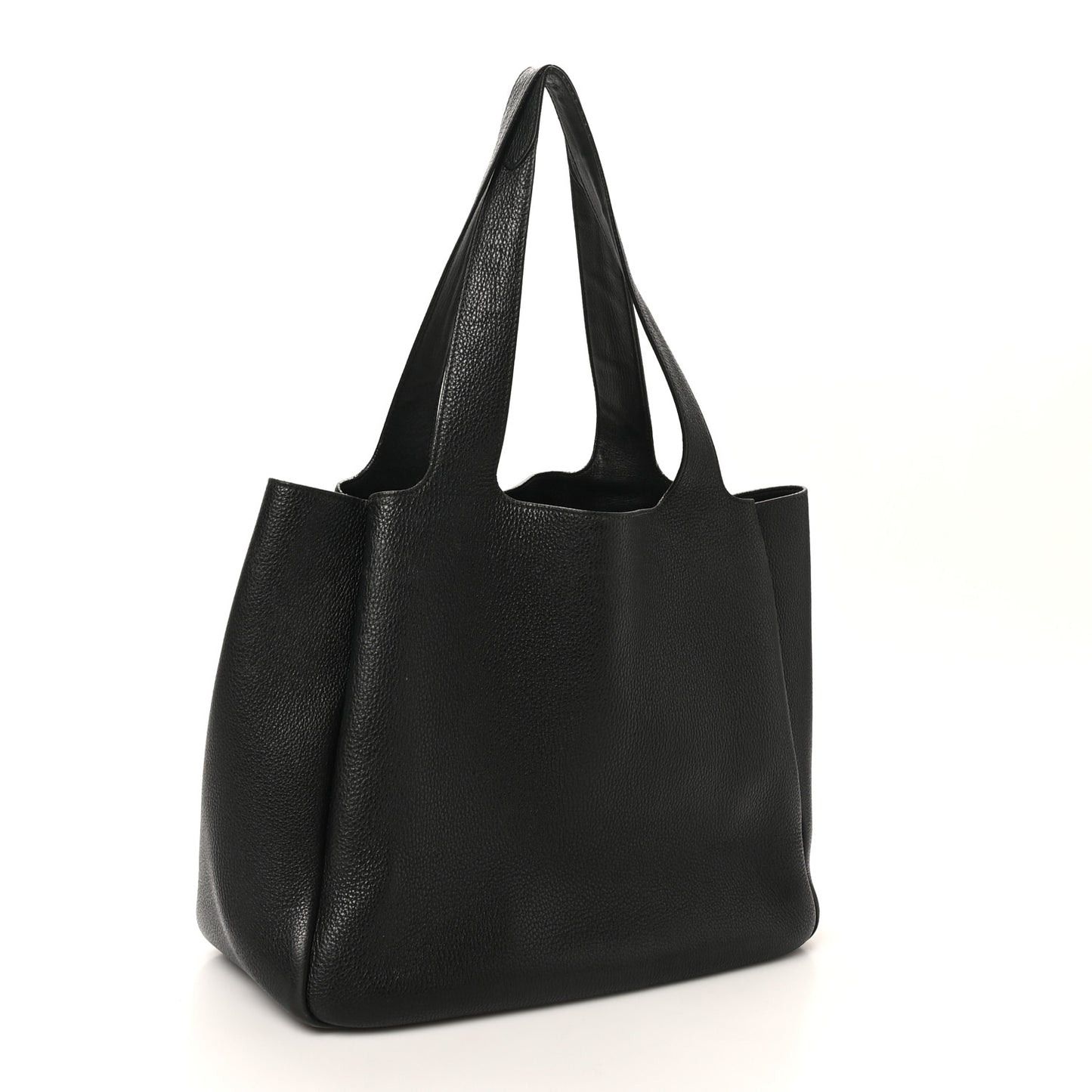 Vitello Daino Soft Large Dynamique Tote Black