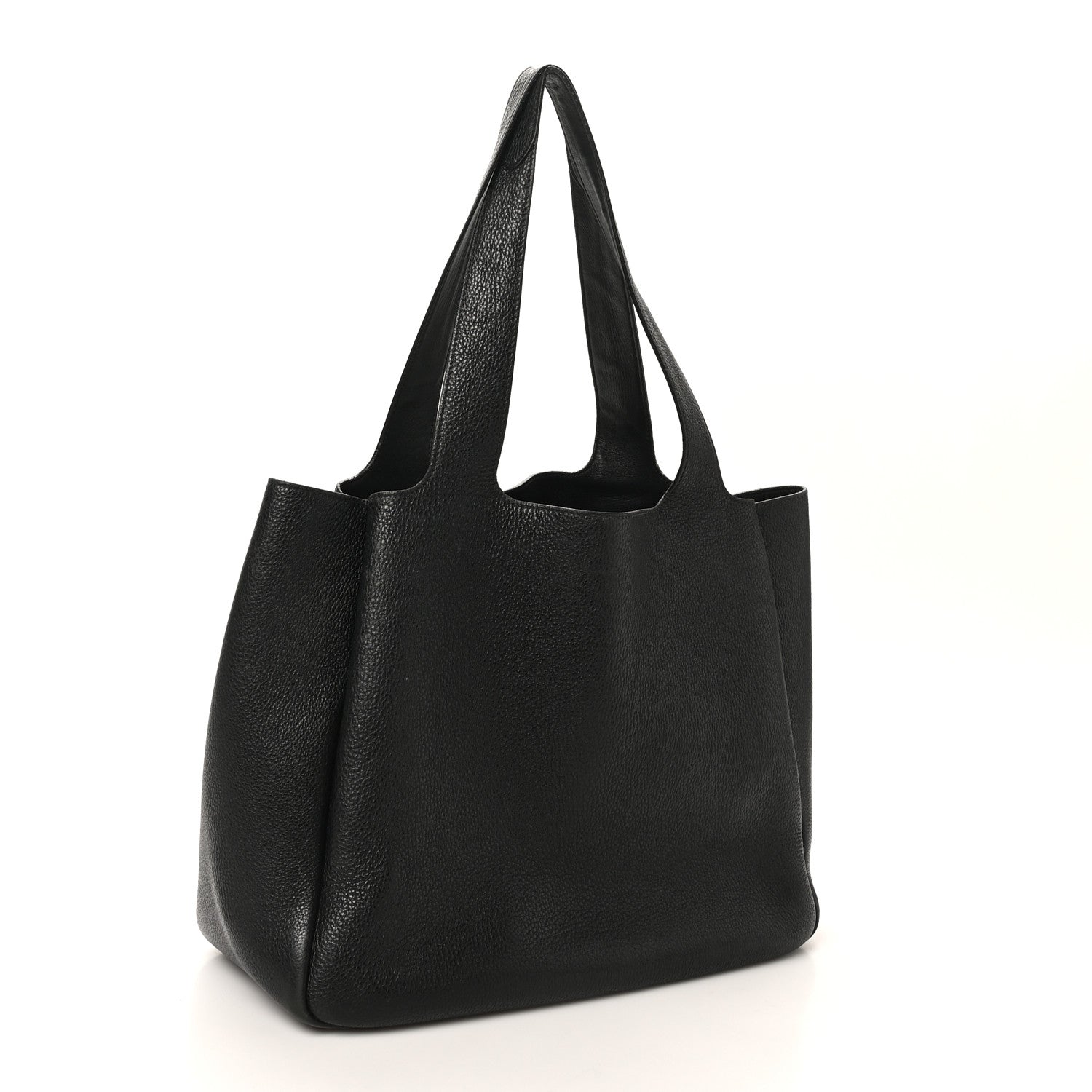 Prada Vitello Daino Soft Large Dynamique Tote Black 3 of 12