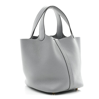 Hermes Taurillon Clemence Picotin Lock 18 PM Gris Pantin 2 of 11