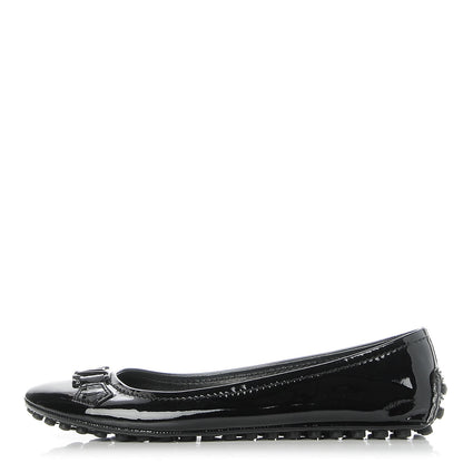 Louis Vuitton Patent Calfskin Oxford Ballerina Flats 38.5 Black 1 of 8