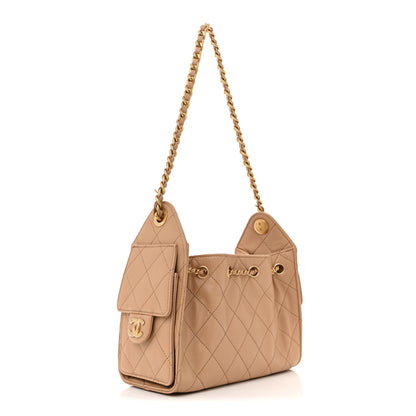 Chanel Caviar Quilted Mini Chanel 25 Handbag Beige 3 of 11
