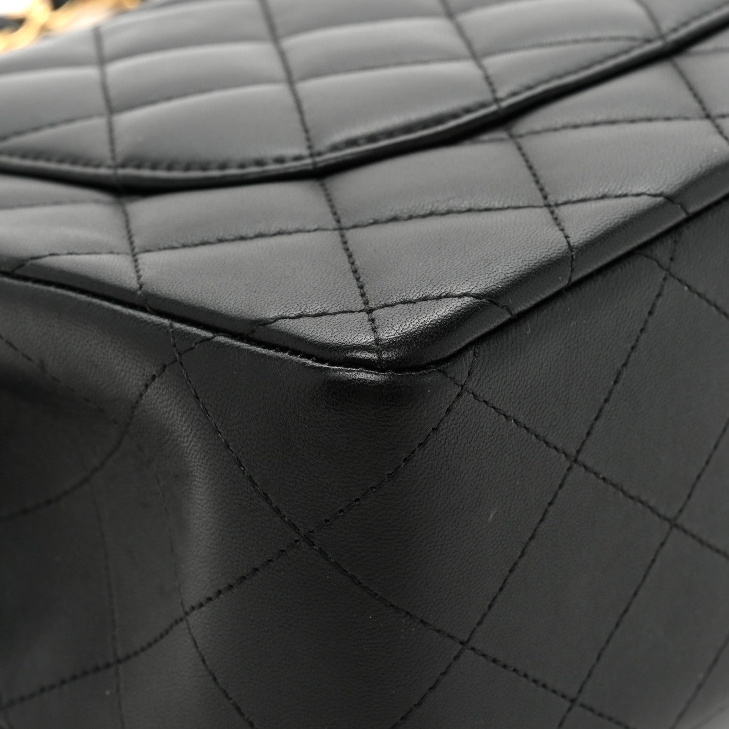 Chanel Lambskin Quilted Jumbo Double Flap Black 18 of 21