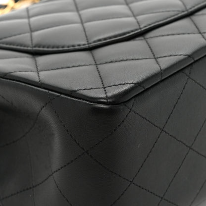 Chanel Lambskin Quilted Jumbo Double Flap Black 18 of 21