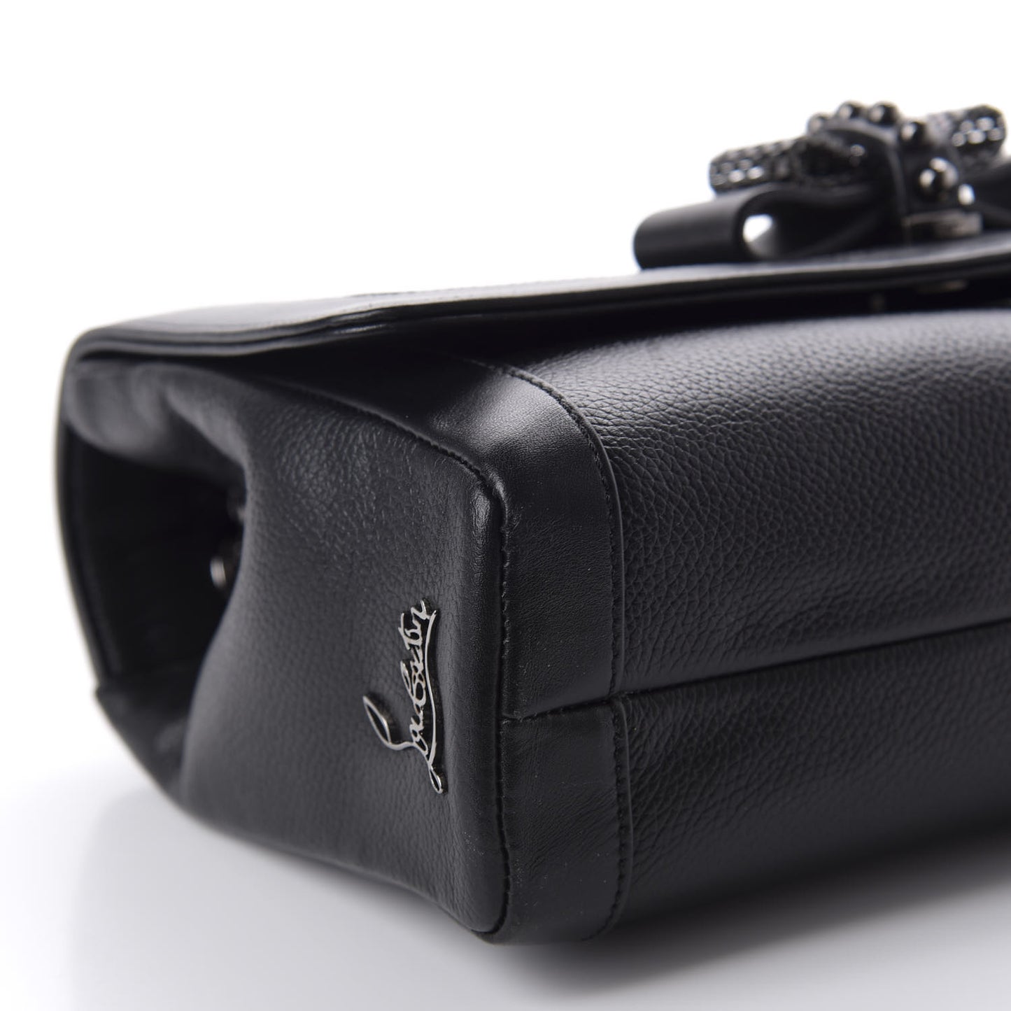 Calfskin Small Sweet Charity Shoulder Bag Black