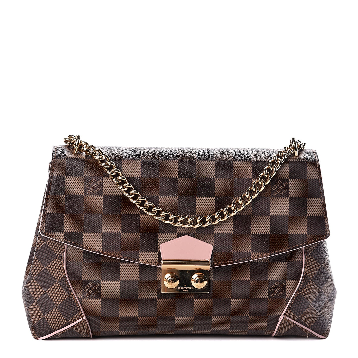 Damier Ebene Caissa Clutch Rose Ballerine