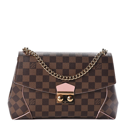 Louis Vuitton Damier Ebene Caissa Clutch Rose Ballerine 1 of 10
