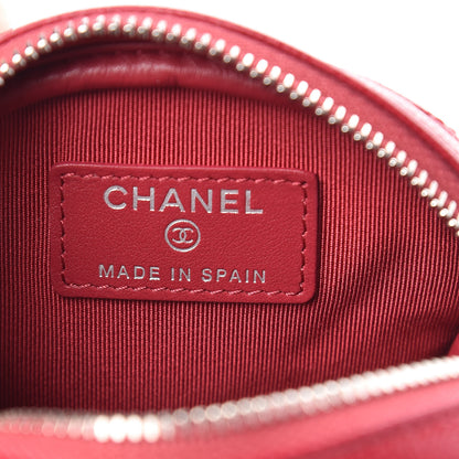 Chanel Caviar Quilted Zip Around Classic Coin Purse Dark Pink 6 of 8