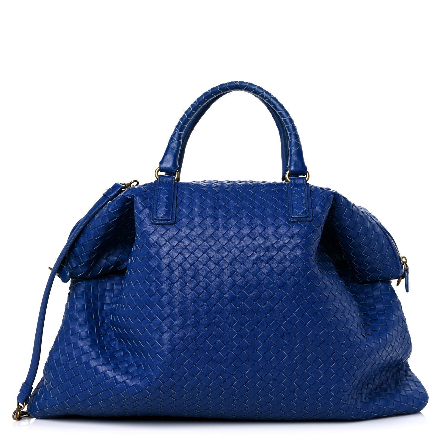 Bottega Veneta Nappa Intrecciato Maxi Convertible Tote Cobalt 1 of 11