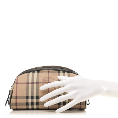 Burberry Haymarket Check Evelyn Cosmetic Bag Chocolate 2 of 7