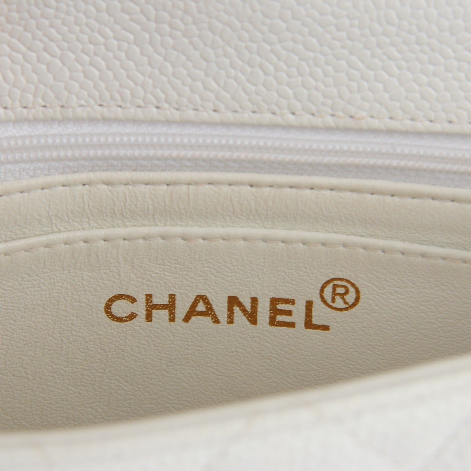 Chanel Caviar Quilted Mini Square Flap White 8 of 10