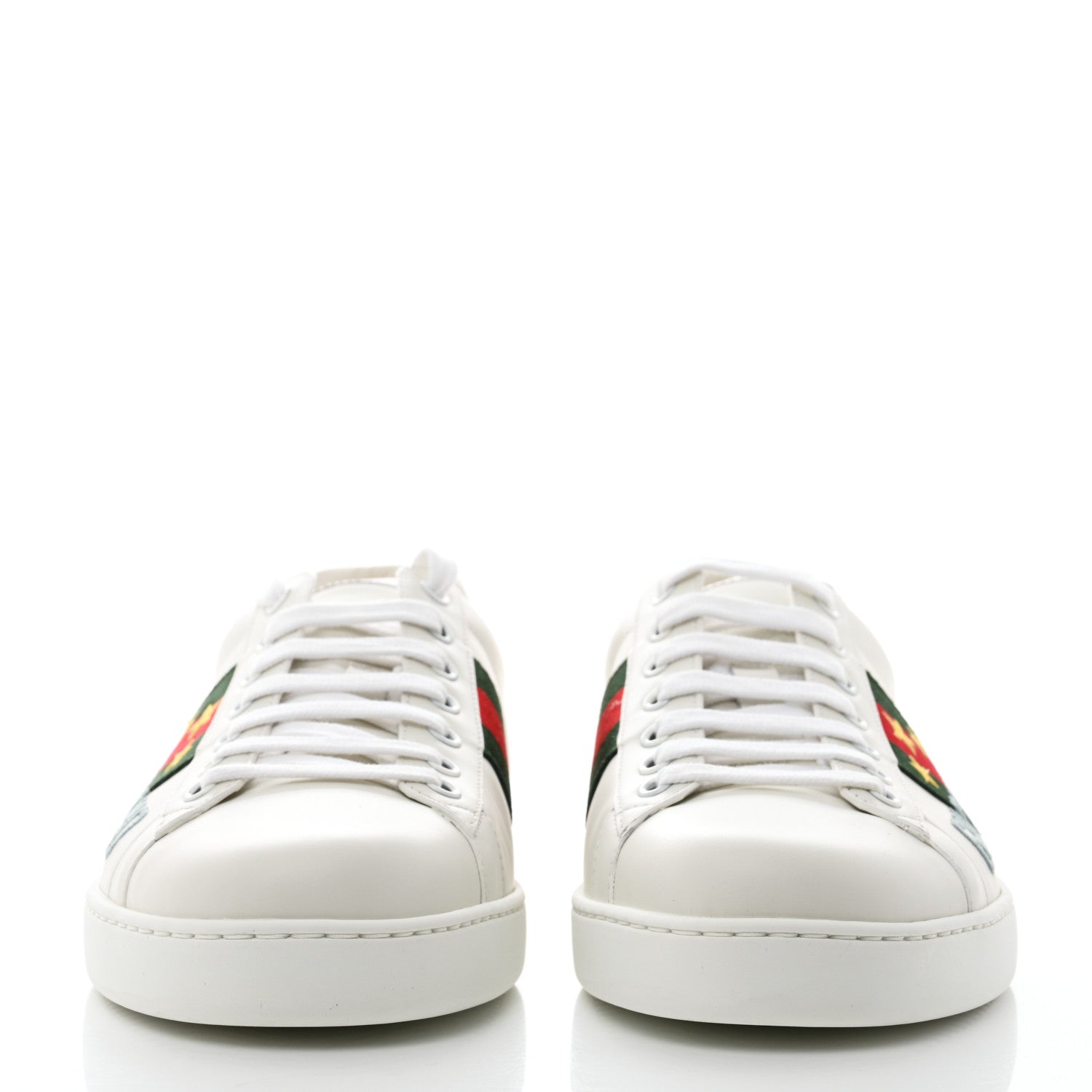 Gucci Calfskin Web Mens Gucci Band Ace Sneakers 9.5 White 2 of 9