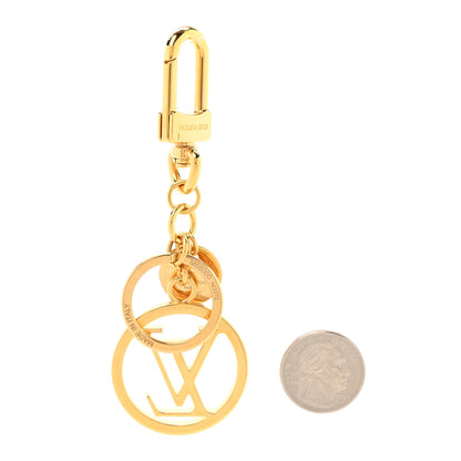 Louis Vuitton LV Circle Bag Charm Key Holder Gold 2 of 3