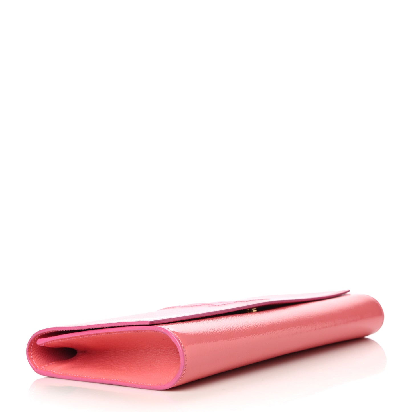 Textured Patent Monogram Large Belle De Jour Clutch Pink