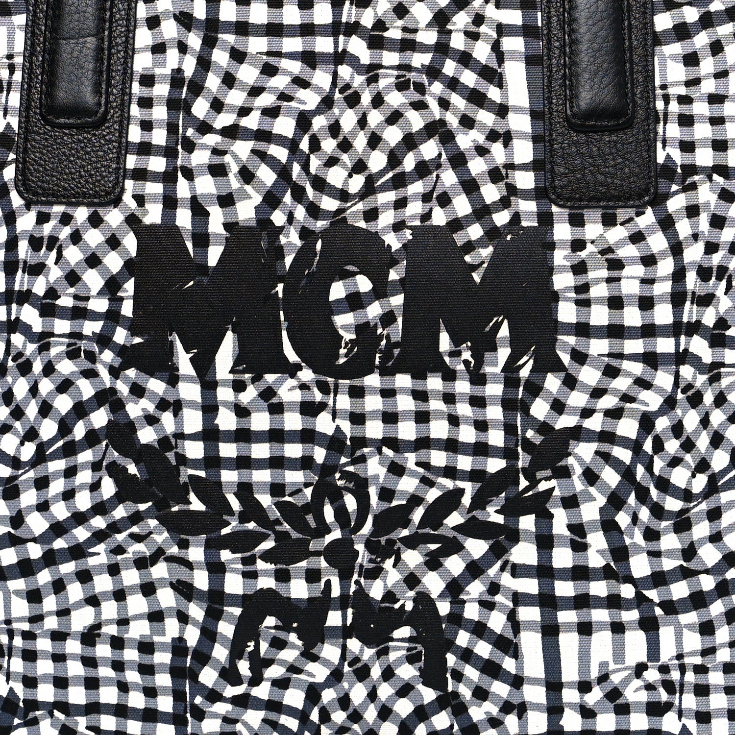 MCM Visetos Medium Reversible Shopping Tote Black 15 of 17