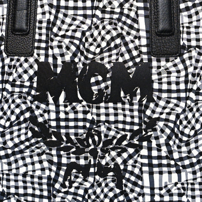 MCM Visetos Medium Reversible Shopping Tote Black 15 of 17