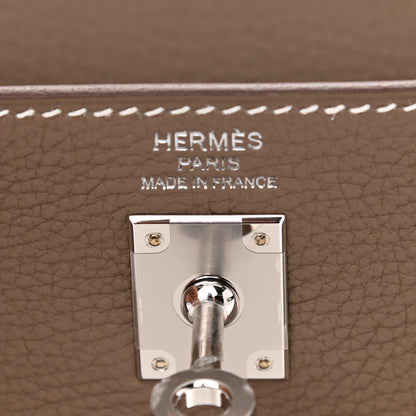 Hermes Togo Kelly Retourne 25 Etoupe 6 of 10