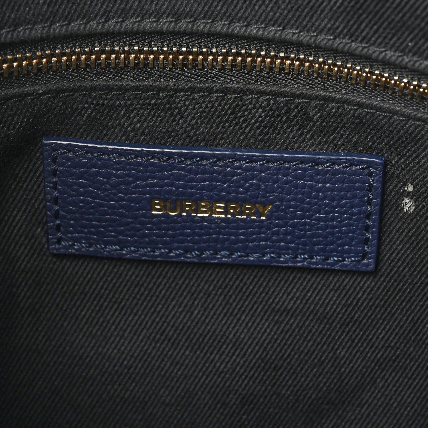 Burberry Derby Calfskin Vintage Check Medium Banner Tote Regency Blue 6 of 9