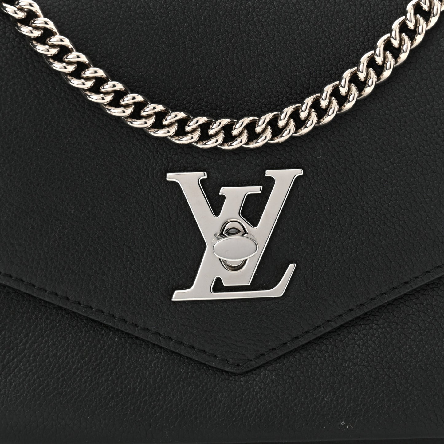 Soft Calfskin Mylockme Chain Bag BB Black