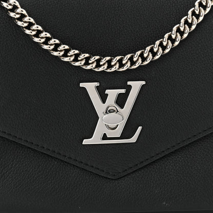 Louis Vuitton Soft Calfskin Mylockme Chain Bag BB Black 8 of 11