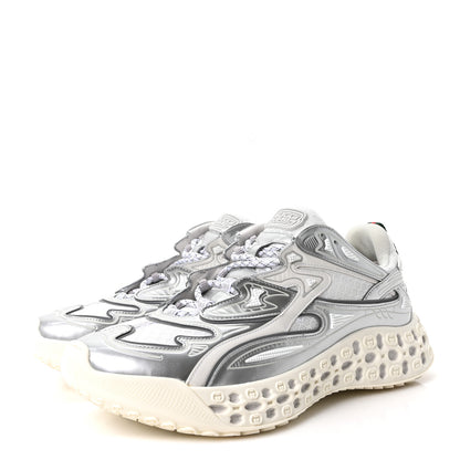 Gucci Metallic Demetra Mesh Cub3d Mens Sneakers 10 Grey White 4 of 10