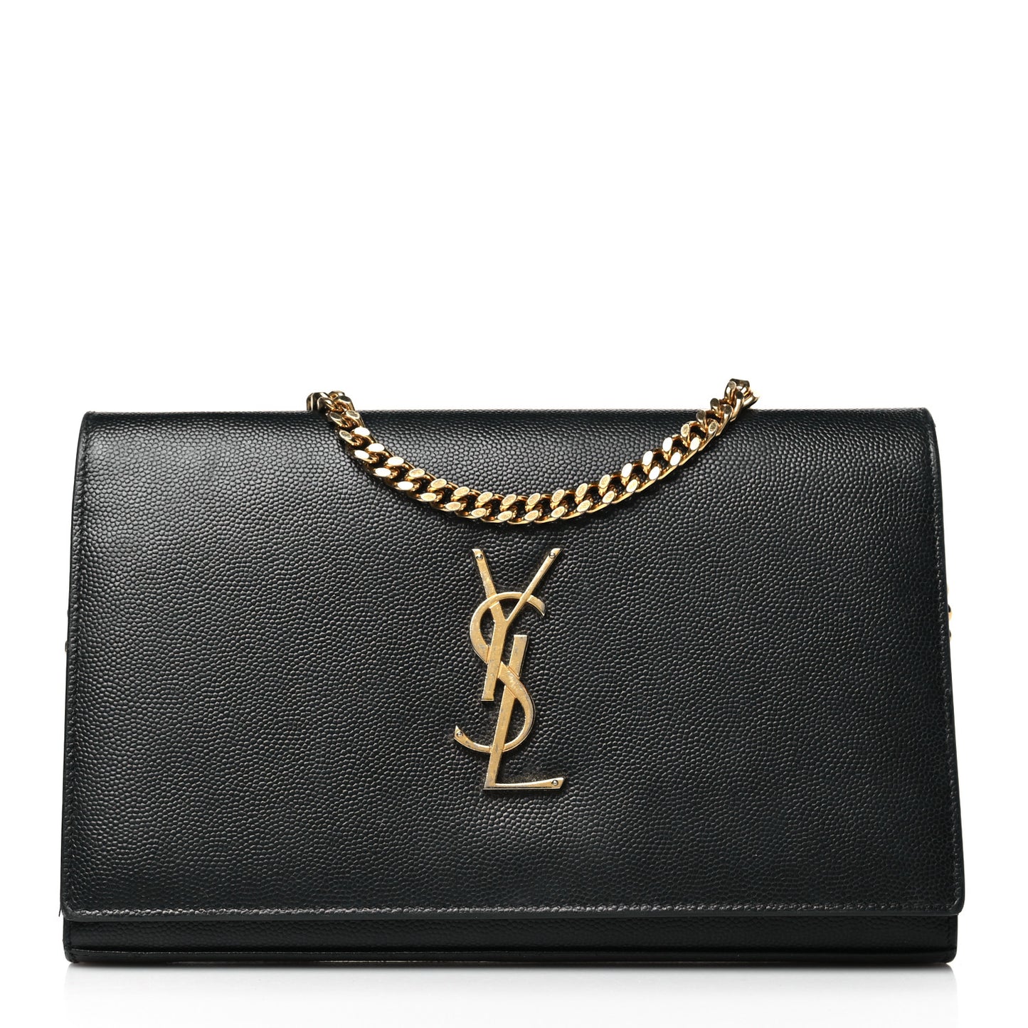 Grain De Poudre Monogram Chain Wallet Black