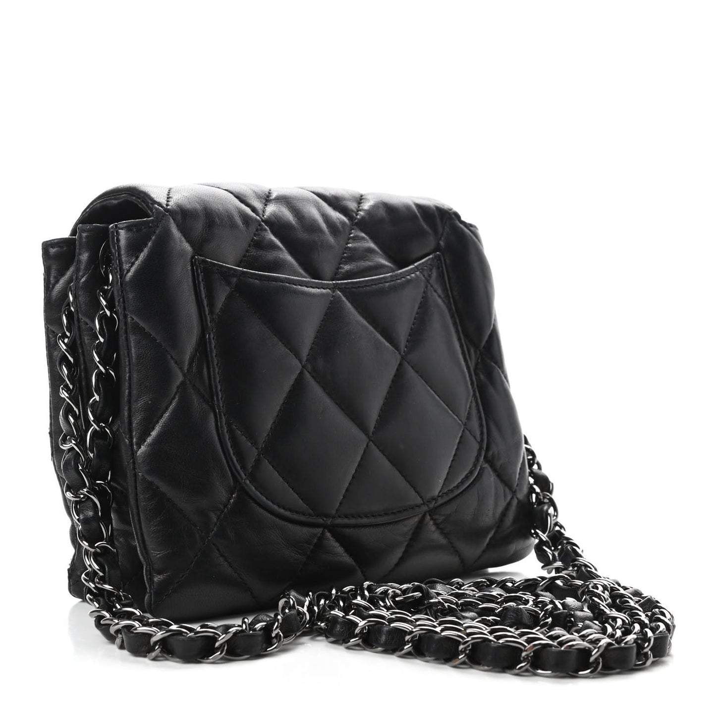 Lambskin Quilted Mini Chanel 3 Flap Black