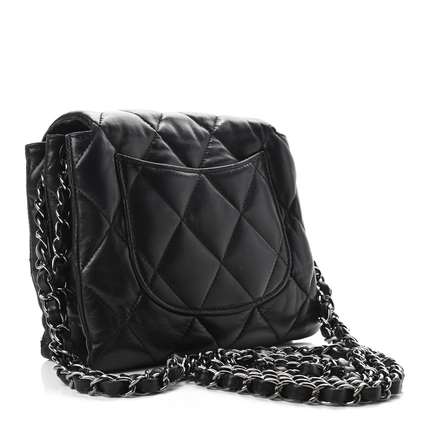 Chanel Lambskin Quilted Mini Chanel 3 Flap Black 3 of 9