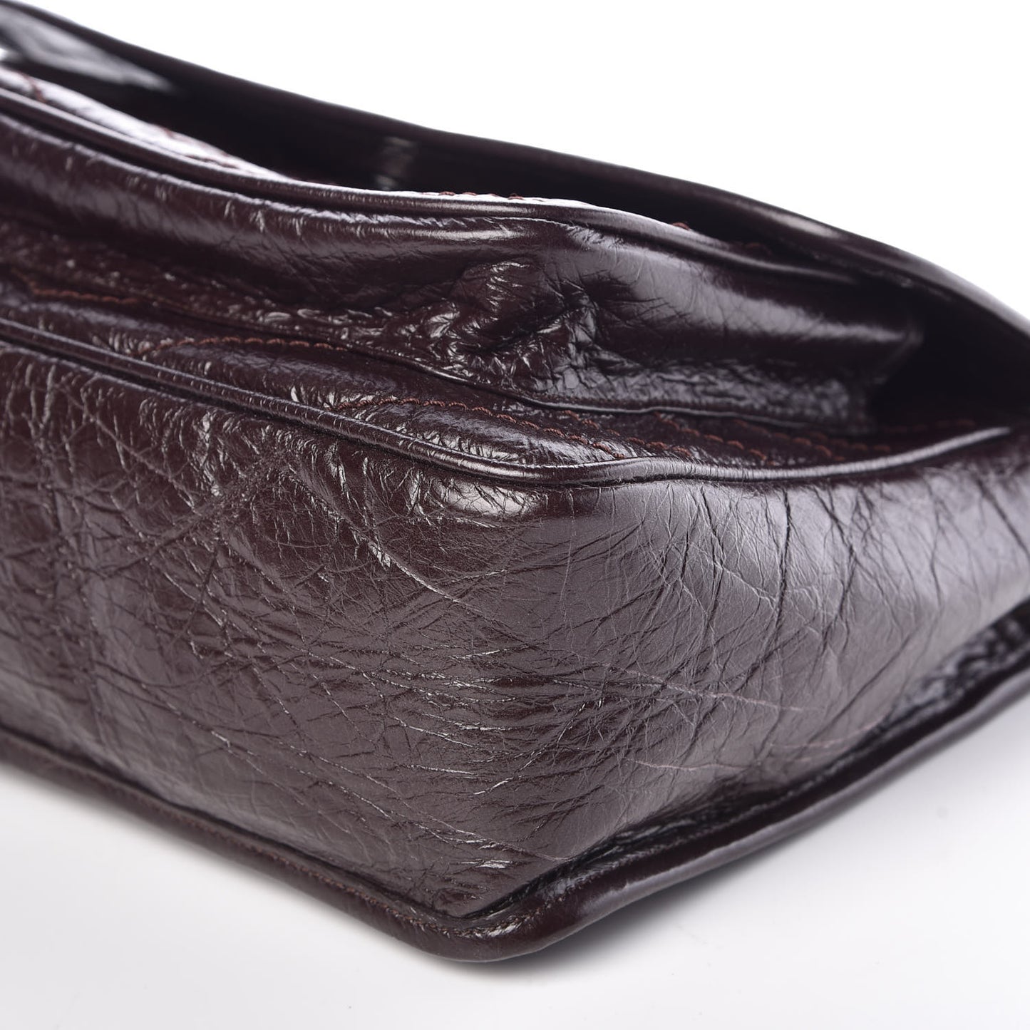 Crinkled Calfskin Matelasse Monogram Medium Niki Chain Satchel Tulip