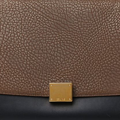 Celine Pebbled Calfskin Suede Small Trapeze Tri-Color Cobalt 7 of 11