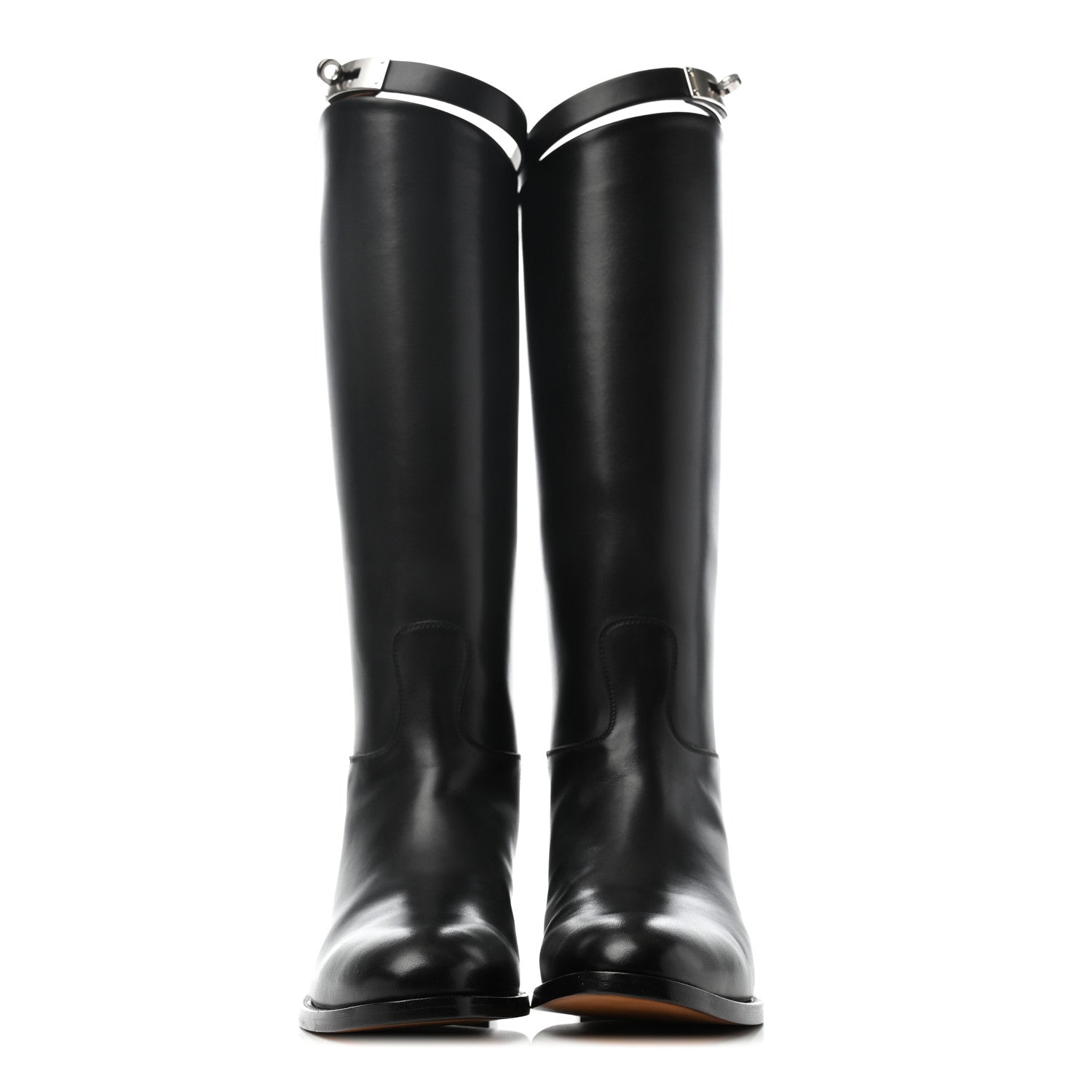 Hermes Box Kelly Jumping Boots 37.5 Black 2 of 6