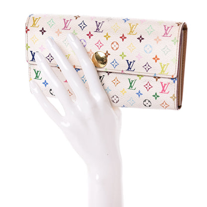 Louis Vuitton Monogram Multicolor Sarah Wallet White 2 of 8