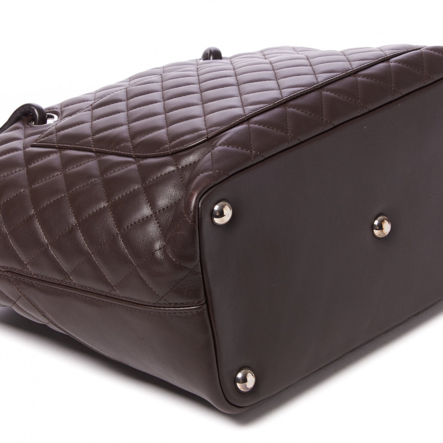 Chanel Calfskin Quilted Large Cambon Tote Brown 7 of 8