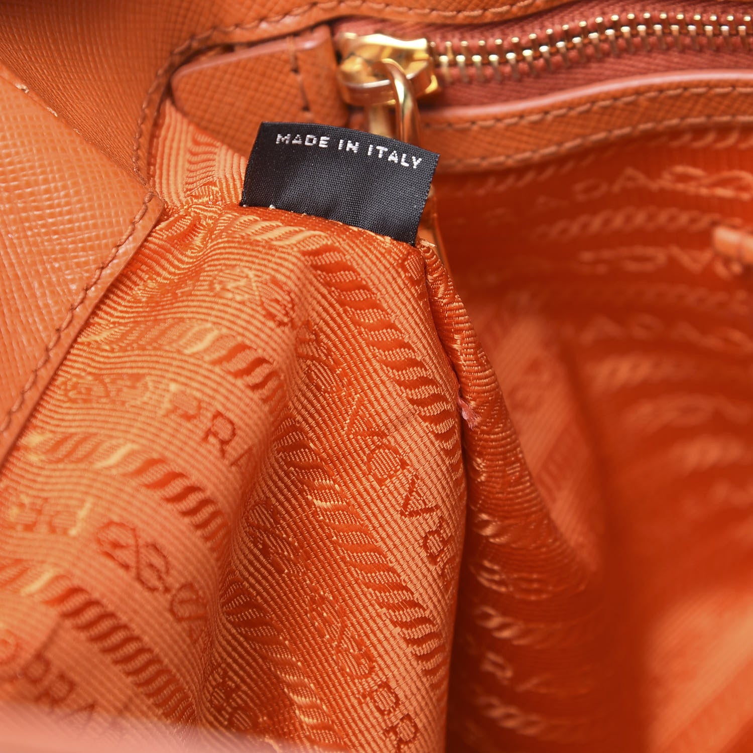 Prada Saffiano Lux Large Tote Papaya 6 of 16