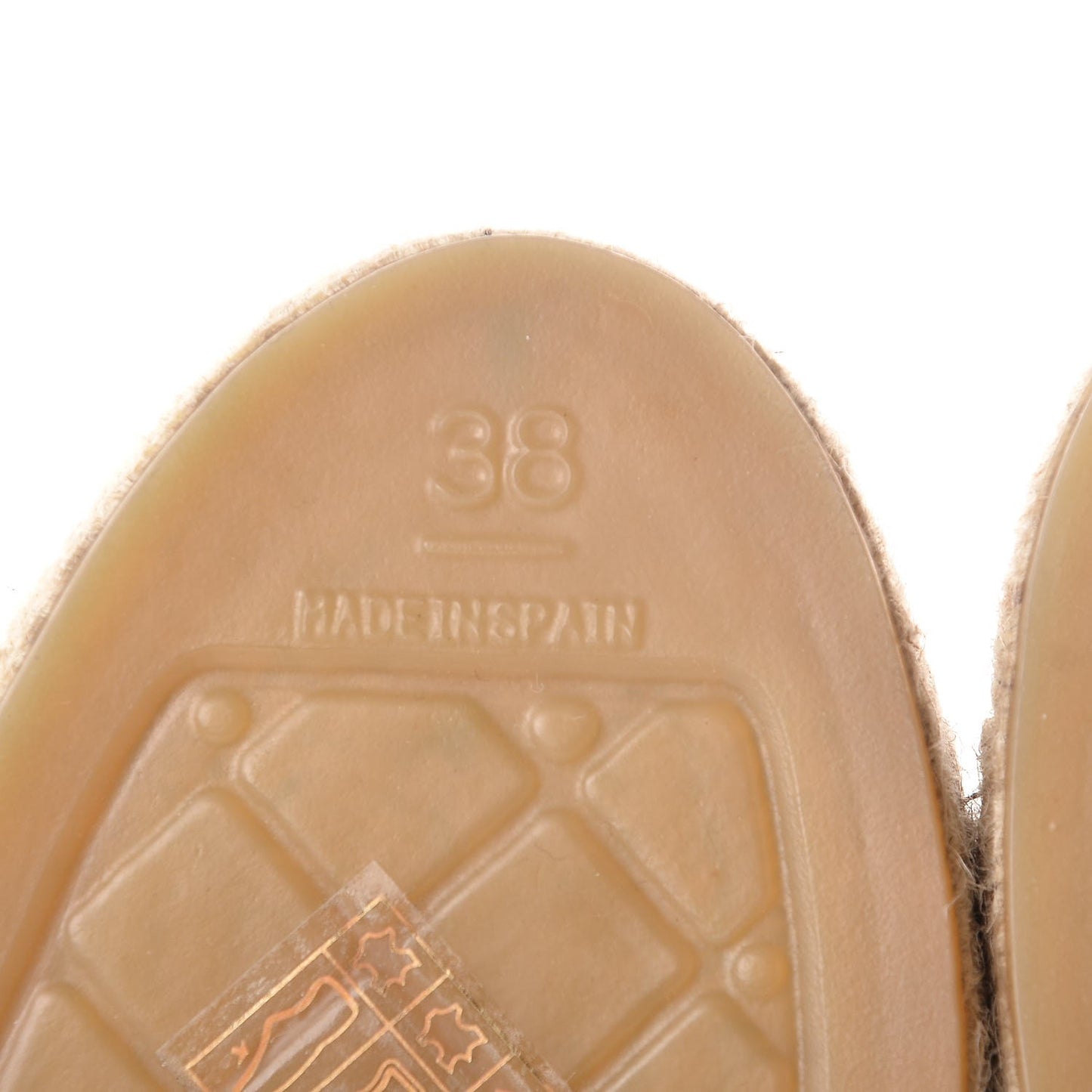 Lambskin CC Espadrilles 38 Beige Black