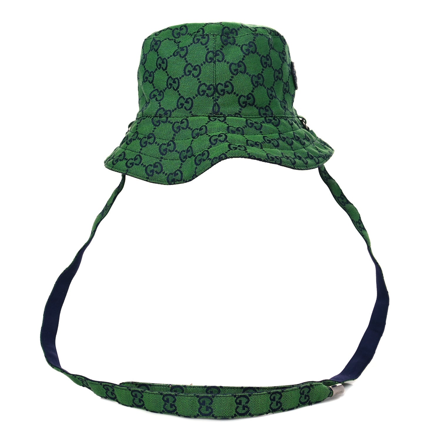 Gucci Monogram Multicolor Reversible Self-Tie Bucket Hat L Green Blue 5 of 7