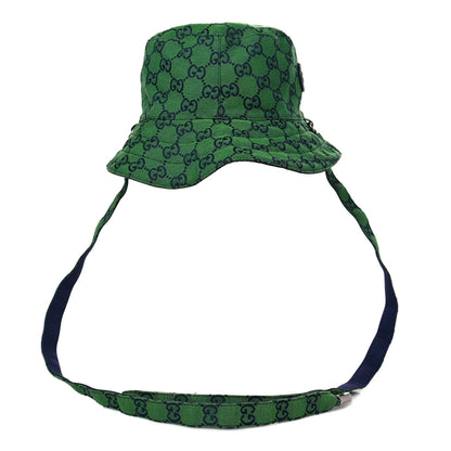 Gucci Monogram Multicolor Reversible Self-Tie Bucket Hat L Green Blue 5 of 7