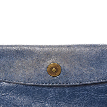 Balenciaga Agneau Classic Hardware Envelope Clutch Atlantique 13 of 16