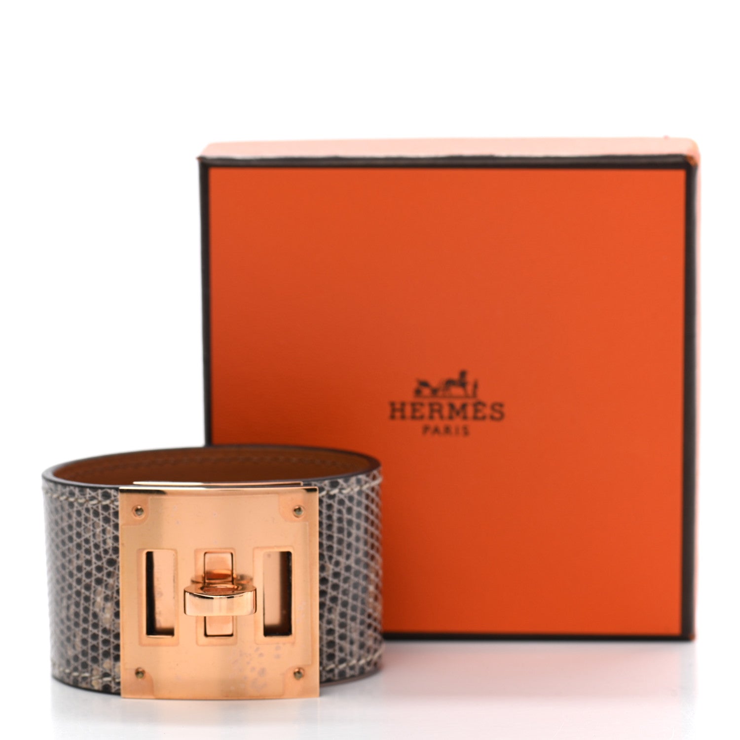 Hermes Lizard Kelly Dog Cuff T2 Ombre 6 of 6