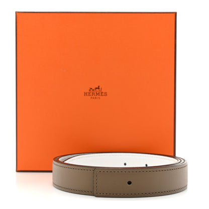 Hermes Swift Epsom Reversible Belt Strap 90 36 Etoupe White 5 of 5