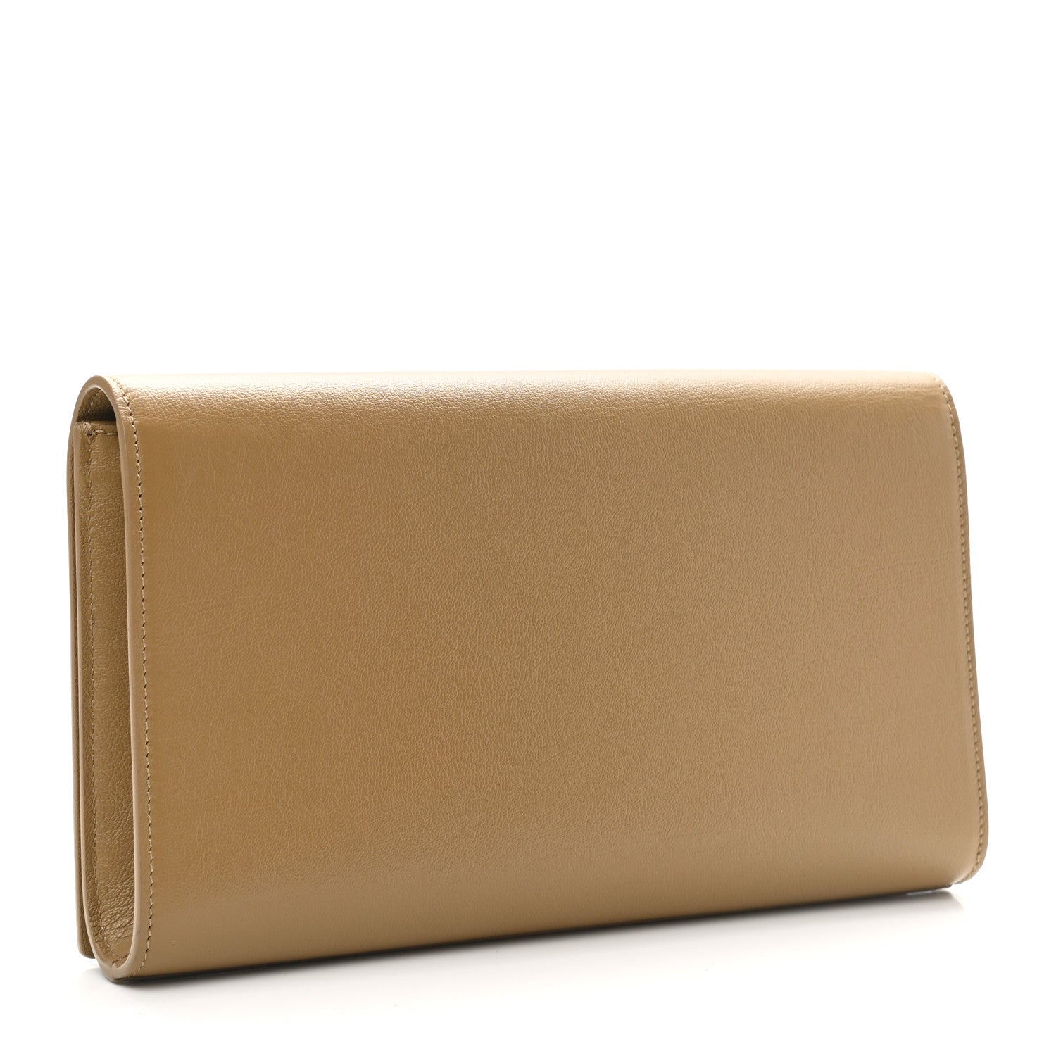 Saint Laurent Calfskin Monogram Large Belle De Jour Clutch Beige 3 of 6