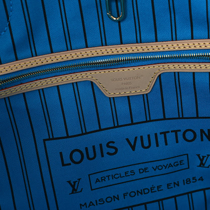 Louis Vuitton Monogram Inside Out Neverfull Bandouliere MM Gaston Blue 6 of 15