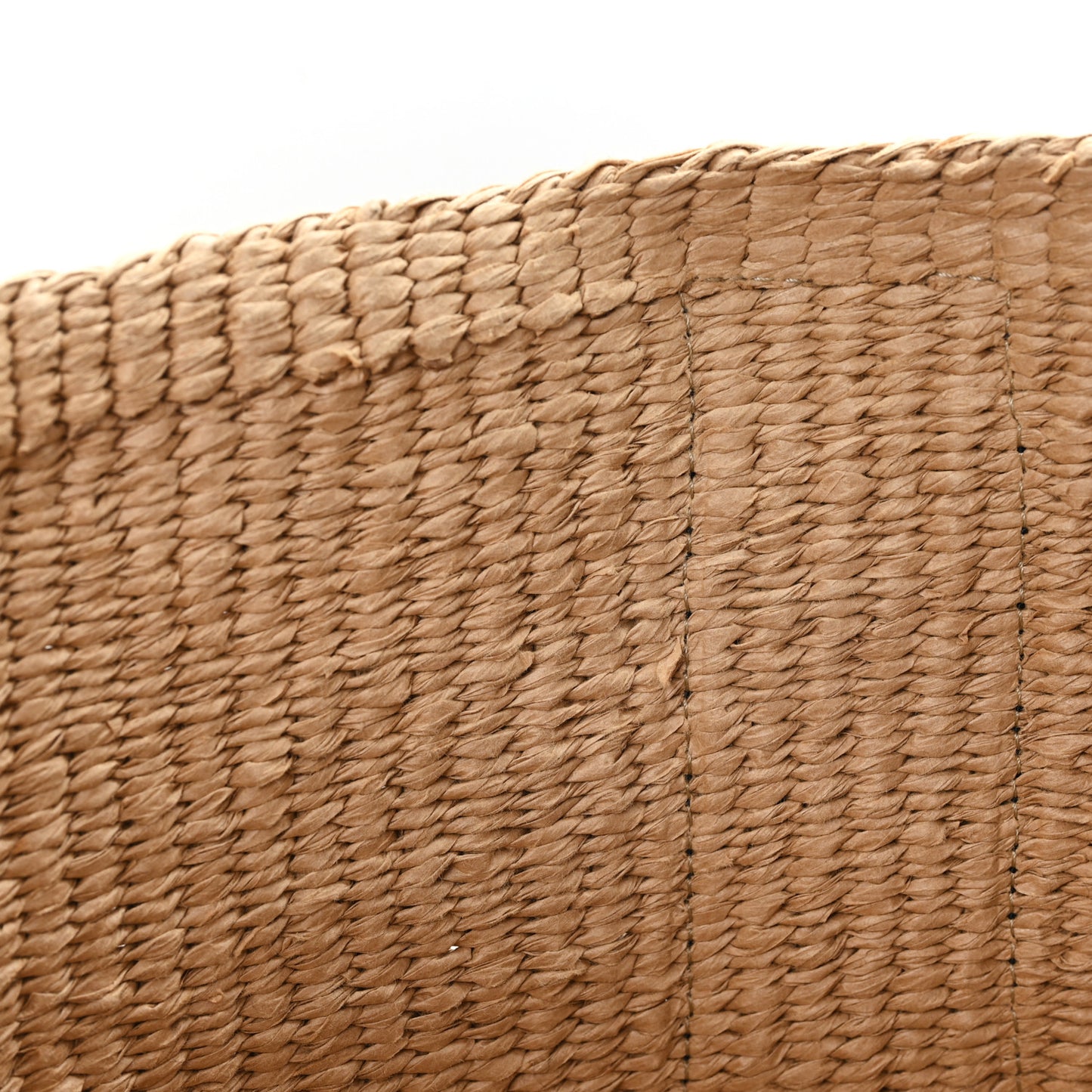 Raffia Large Woody Tote Black