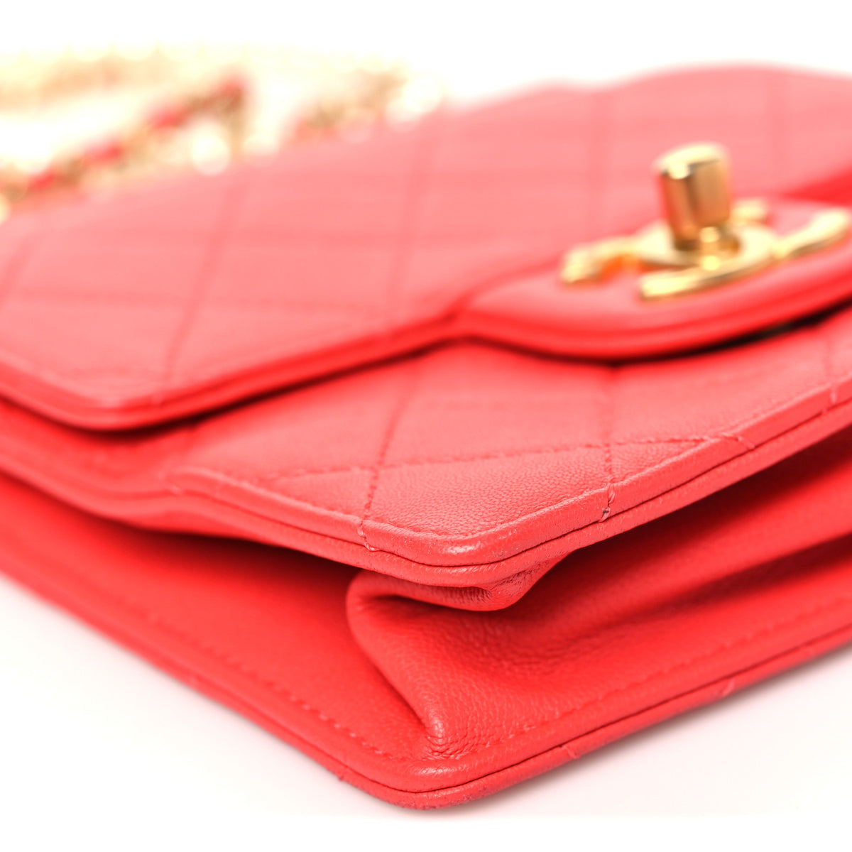 Chanel Goatskin Quilted Chic Pearls Flap Dark Pink 9 of 10