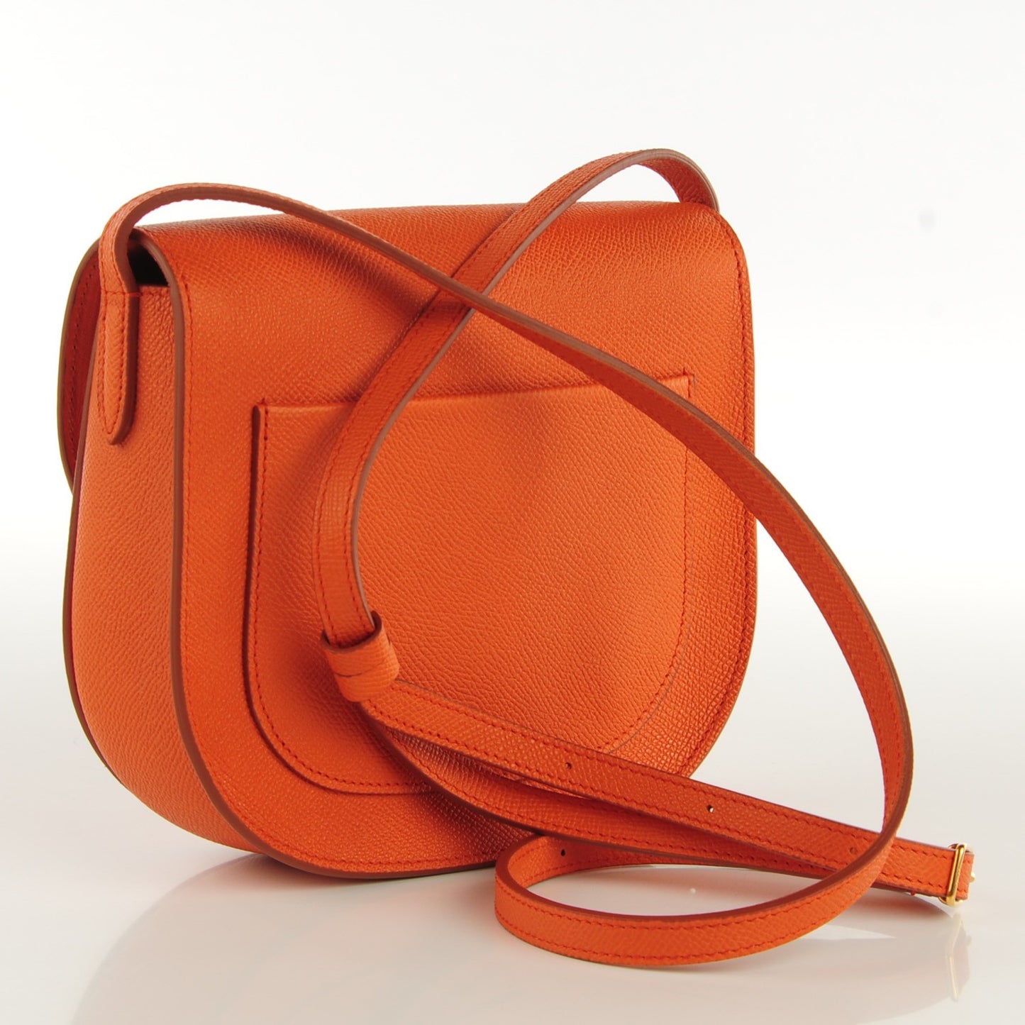 Grained Calfskin Small Trotteur Carnelian