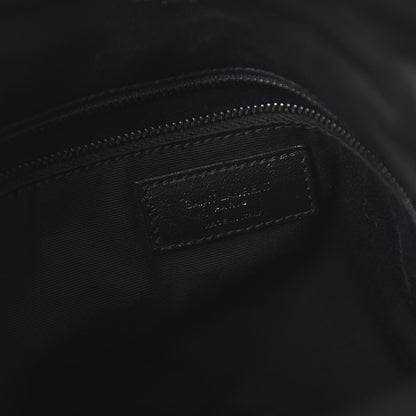 Saint Laurent Lambskin Quilted Medium Loulou Puffer Monogram Chain Satchel Black 8 of 9