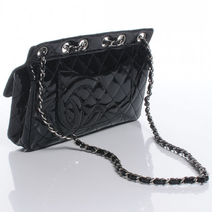 Chanel Patent Quilted Medium Diagonal CC Flap Black 3 of 7