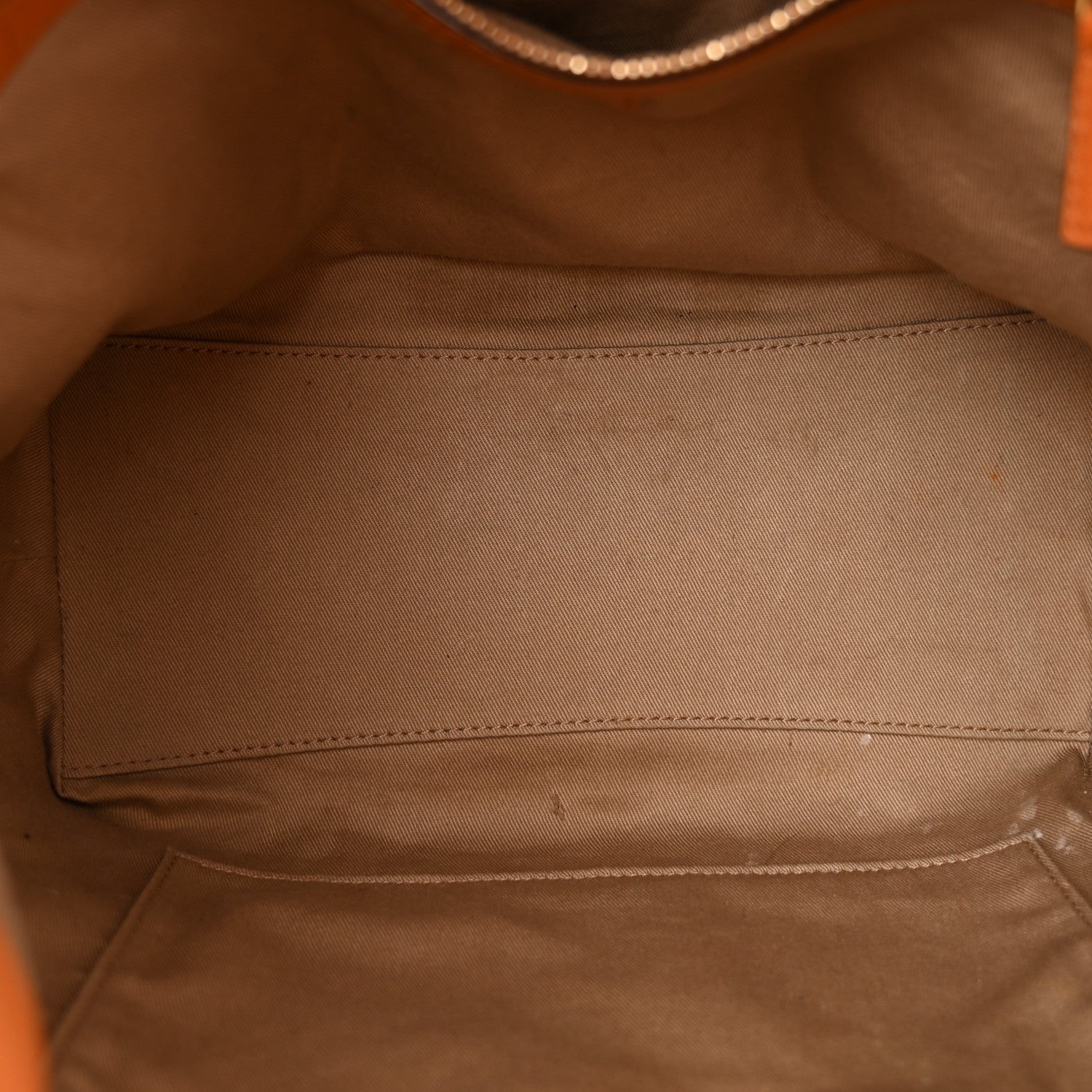 MCM Visetos Small Soft Berlin Drawstring Bucket Bag Cognac 5 of 12